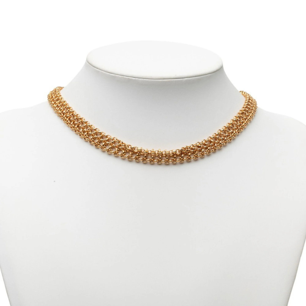 Chanel Chain Necklace 02A Gold Plated GP Women's CHANEL